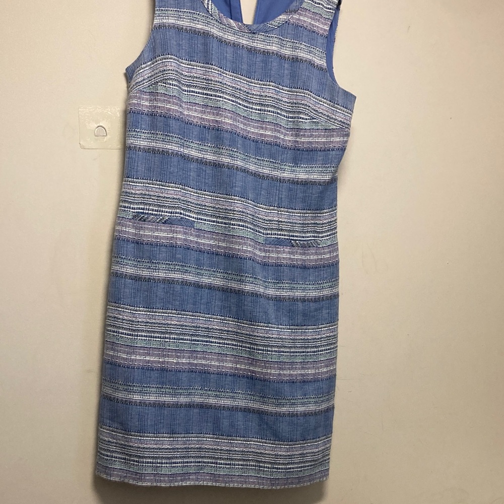 TALBOTS/Blue and Purple Striped Women's Dress